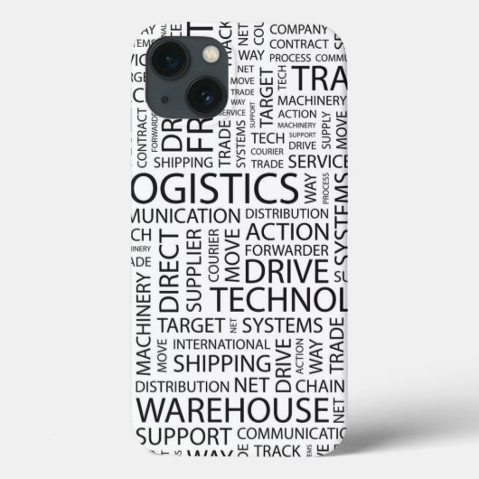 LOGISTIEK patroon met woorden Case-Mate iPhone Case (Achterkant)