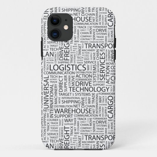LOGISTIEK patroon met woorden Case-Mate iPhone Case (Achterkant)