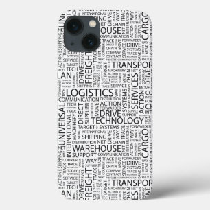 LOGISTIEK patroon met woorden Case-Mate iPhone Case