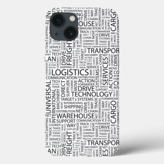 LOGISTIEK patroon met woorden Case-Mate iPhone Case (Achterkant)