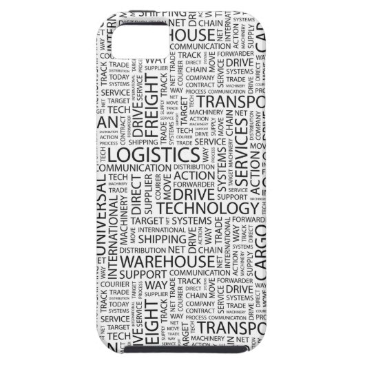 LOGISTIEK patroon met woorden Case-Mate iPhone Case (Achterkant)