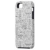 LOGISTIEK patroon met woorden Case-Mate iPhone Case (Achterkant Links)