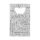 LOGISTIEK patroon met woorden Creditkaart Flessenopener (Voorkant)