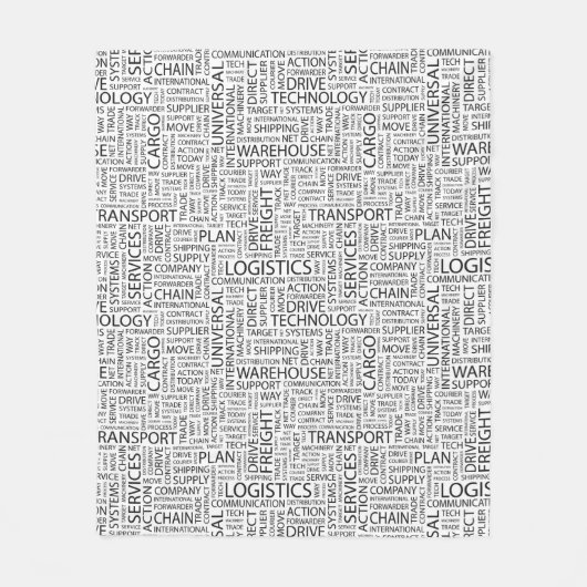 LOGISTIEK patroon met woorden Fleece Deken (Voorkant)