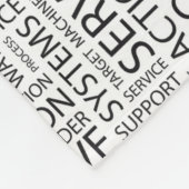 LOGISTIEK patroon met woorden Fleece Deken (Hoek)