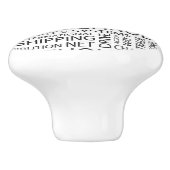 LOGISTIEK patroon met woorden Keramische Knop (Zijkant)