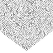 LOGISTIEK patroon met woorden Korte Tafelloper (Hoek)