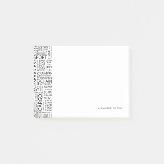 LOGISTIEK patroon met woorden Post-it® Notes (Voorkant)