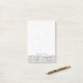 LOGISTIEK patroon met woorden Post-it® Notes (Op bureau)