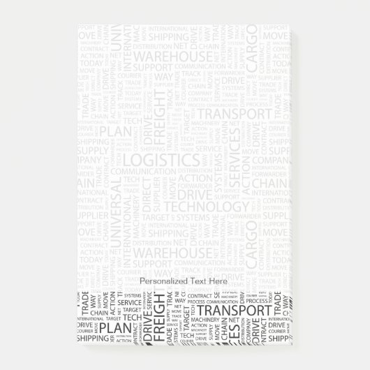 LOGISTIEK patroon met woorden Post-it® Notes (Voorkant)
