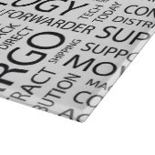 LOGISTIEK patroon met woorden Snijplank (Hoek)