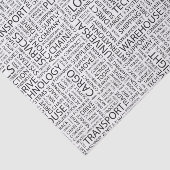 LOGISTIEK patroon met woorden Tissuepapier (Detail)