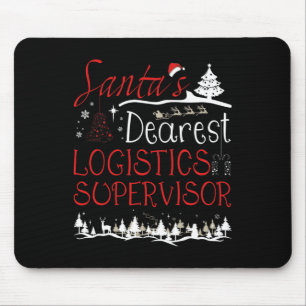 Logistiek supervisor Kerstbaan Grappig Kerstfeest Muismat