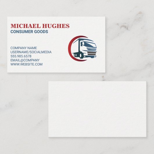 Logistiek | Truck Delivery Services Visitekaartje (Voorkant / Achterkant)