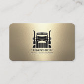 Logistiek Truck Driver Elegant Modern Zwart Goud Visitekaartje (Voorkant)