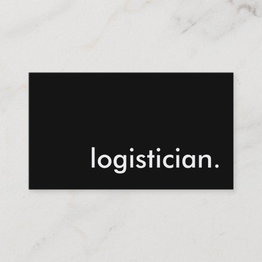 logistiek. visitekaartje (Voorkant)