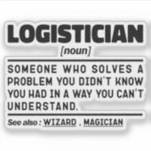 Logistiek zelfstandig naamwoord definitie geschool sticker (Voorkant)