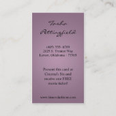 Logistieke Enquête Mode Vector Meisje Visitekaartj Visitekaartje (Achterkant)