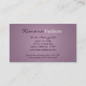 Logistieke Enquête Mode Vector Meisje Visitekaartj Visitekaartje (Achterkant)