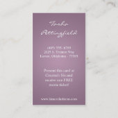 Logistieke Enquête Mode Vector Meisje Visitekaartj Visitekaartje (Achterkant)