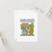 Logistieke managers zijn als ananassen. kaart (Voorkant / Achterkant in situ)