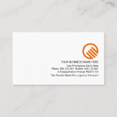 Logistieke services-icoon consultant visitekaartje (Achterkant)