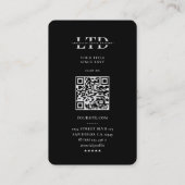 Logistieke vrachtwagenchauffeur Elegant Zwart Zilv Visitekaartje (Achterkant)