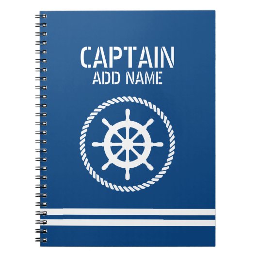 Lognautisch notitieboek van kapitein met aangepast (Voorkant)