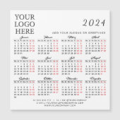 Logo 2024 Bedrijfskalender Magneet Duits Wit (Voorkant)
