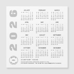 Logo 2026 Kalender Bedrijf Client Holiday Giveaway