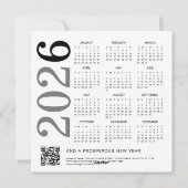 Logo 2026 Kalender QR Code Bedrijf Kerst Feestdagenkaart (Achterkant)