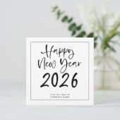 Logo 2026 Kalender QR Code Bedrijf Nieuwjaar Feestdagenkaart (Staand voorkant)