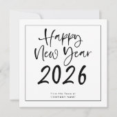 Logo 2026 Kalender QR Code Bedrijf Nieuwjaar Feestdagenkaart (Voorkant)