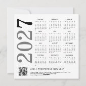 Logo 2027 Agenda QR Code Bedrijfs Kerstmis Feestdagenkaart (Achterkant)