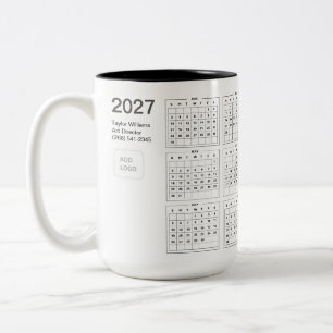 Logo 2027 Kalenderjaar op een Blick Mok