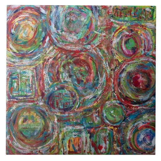 Logo 2 6 x 6 keramische tapijten tegeltje (Voorkant)