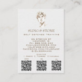 *~* Logo 3 QR - Mythologie DAVID AP45 Griekse God Visitekaartje (Achterkant)