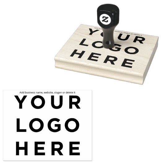 Logo 4 x 5 inch rubberstempel (Gestempeld)