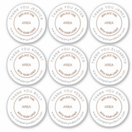 Logo 9 Bedankt van kleine individuele namen Person Sticker