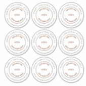 Logo 9 Grote individuele naam Vrolijk kerstfeest Sticker (Voorkant)