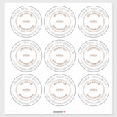 Logo 9 Grote persoonlijke Bedankt Personeelsdelega Sticker (Vel)