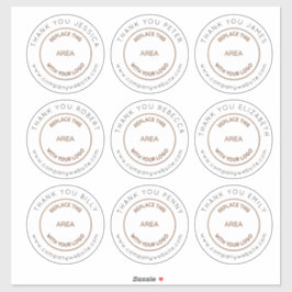 Logo 9 Grote persoonlijke Bedankt Personeelsdelega Sticker