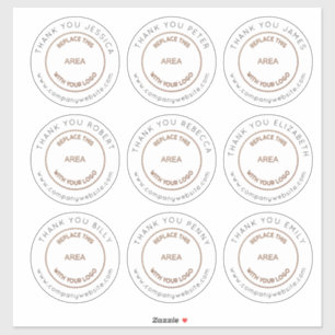 Logo 9 Grote persoonlijke Bedankt Personeelsdelega Sticker