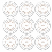 Logo 9 Grote persoonlijke Bedankt Personeelsdelega Sticker (Voorkant)