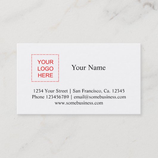 Logo | Aangepast ontwerp Visitekaartje (Voorkant)