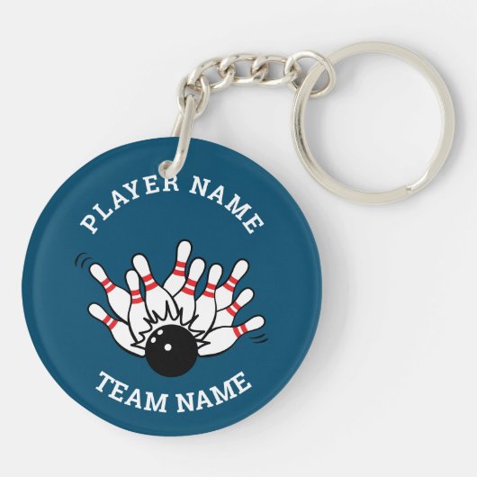 Logo aangepast team | Gepersonaliseerde Sleutelhan Sleutelhanger (Achterkant)