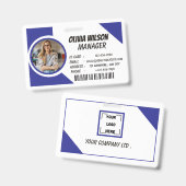 Logo Aangepaste Foto ID Kaart Badge Houder (Voor- en achterkant)