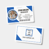 Logo aangepaste foto ID-kaart badgehouder Badge (Voor- en achterkant)