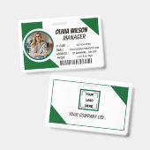 Logo aangepaste foto ID-kaart badgehouder Badge (Voor- en achterkant)
