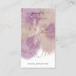 Logo Aangepaste juwelenkaart Sociale media Floral  Visitekaartje